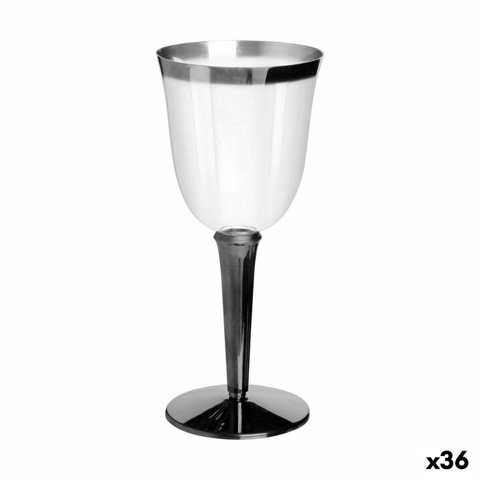 Set de pahare de vin reutilizabile Algon Vin Argintiu 3 Piese 250 ml (36 Unități)