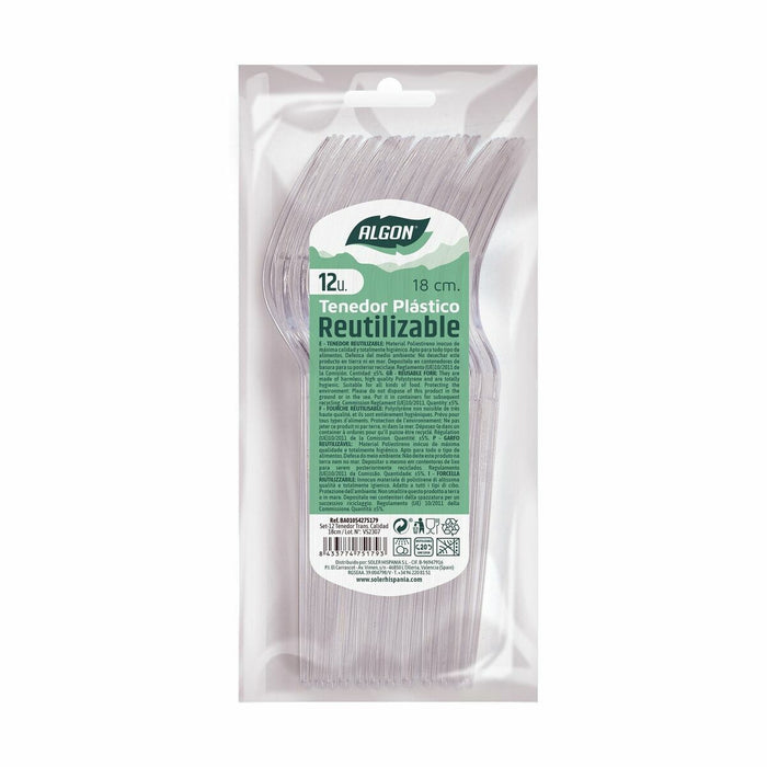 Set de furculițe reutilizabile Algon 12 Piese 18 cm (36 Unități)