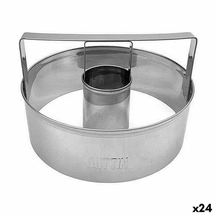 Formă pentru cuptor Quttin Gogoși Oțel Argintiu Ø 10 cm 10 x 3,5 cm (24 Unități)