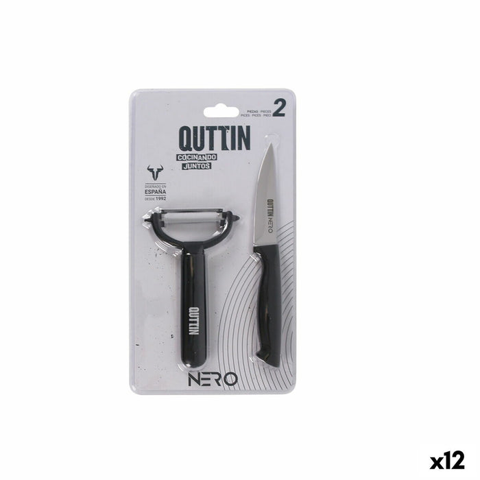 Set de Bucătărie Quttin Nero Negru 2 Piese (12 Unități)