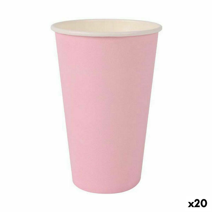 Set de pahare Algon De unică folosință Carton Roz 10 Piese 330 ml (20 Unități)