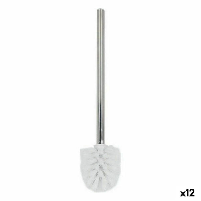 Perie pentru toaletă Confortime Alb Argintiu Oțel inoxidabil 37 x 10 x 6 cm (12 Unități)