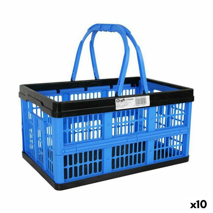 Cutie pliantă cu toartă Tontarelli Voilà 16 L Albastru 39 x 25,5 x 21 cm (10 Unități)