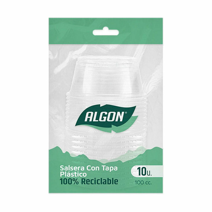 Set de boluri reutilizabile Algon Sosuri 10 Piese Plastic 100 ml (36 Unități)