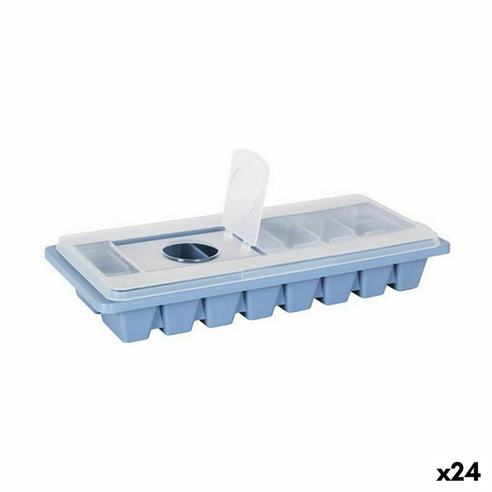 Formă pentru Cubulețe de Gheață Dem Cu Capac 26 x 11 x 4,2 cm (24 Unități)