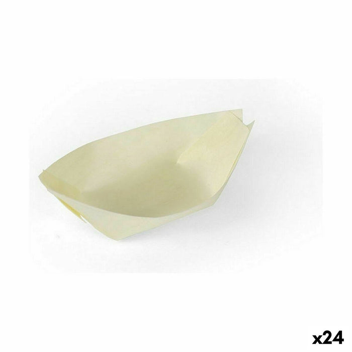 Set de boluri Algon De unică folosință Lemn 12 Piese 10 cm (24 Unități)