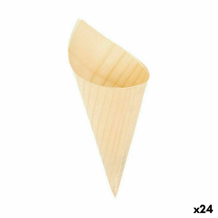 Set de boluri Algon Conuri De unică folosință Lemn 8 Piese 18 cm (24 Unități)