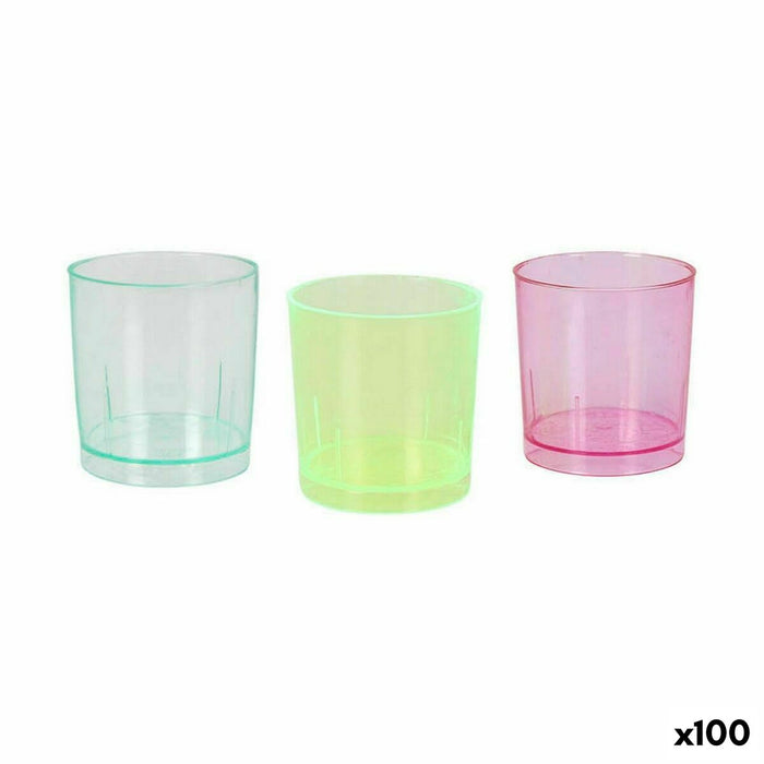 Set de Pahare Shot Algon Reutilizabil Multicolor 10 Piese 30 ml (100 Unități)