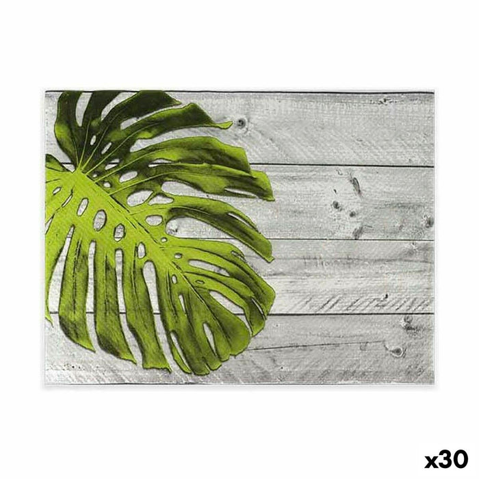 Table mat set Algon De unică folosință Frunza a unei plante 40 Piese 30 x 40 cm (30 Unități)