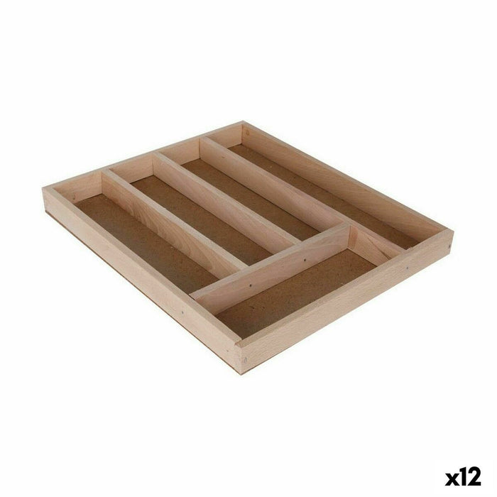 Organizator pentru tacâmuri Quttin Lemn 33 x 28 x 3,5 cm (12 Unități)