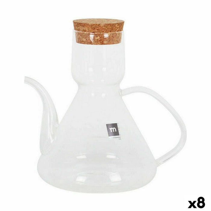 Dispenser pentru Ulei La Mediterránea Bell 500 ml Silicon Sticlă borosilicată (8 Unități)