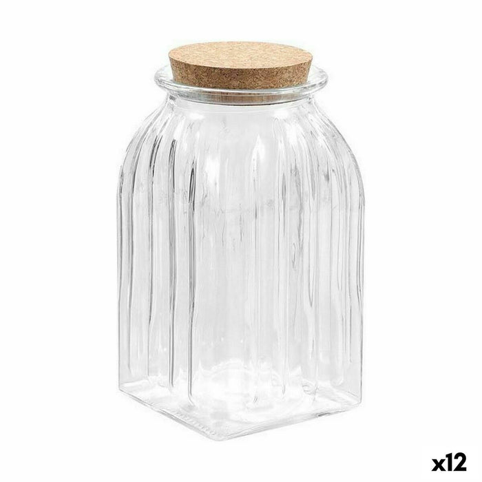 Borcan La Mediterránea Cu dungi 1,4 L Sticlă (12 Unități)