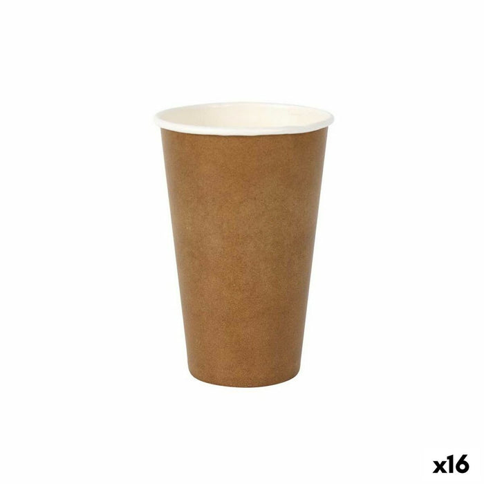 Set de pahare Algon De unică folosință hârtie kraft 6 Piese 450 ml (16 Unități)