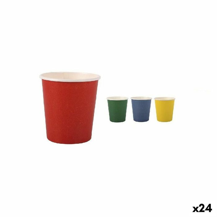 Set de pahare Algon De unică folosință Carton Multicolor 20 Piese 120 ml (24 Unități)