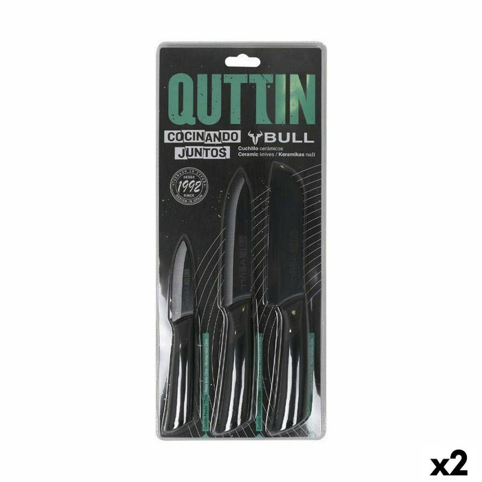 Set de Cuțite Quttin Bull Ceramic 3 Piese (2 Unități)