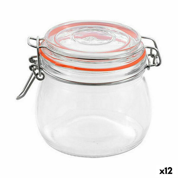 Borcan La Mediterránea Ermetic Sticlă 500 ml (12 Unități)