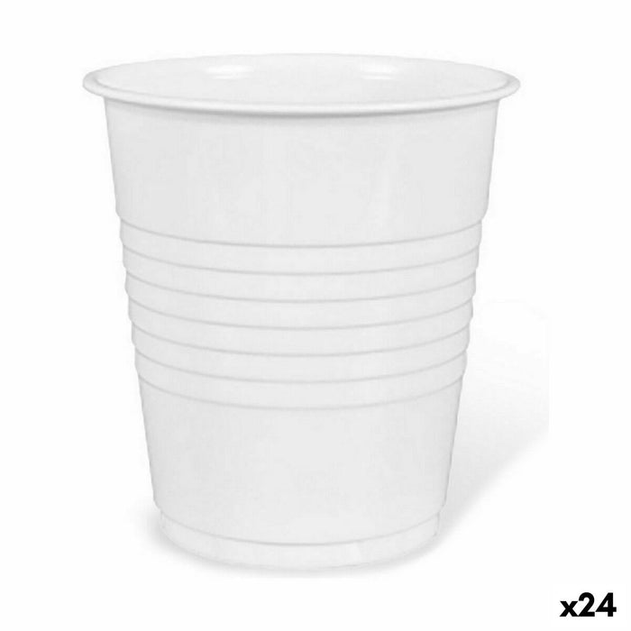 Set de pahare refolosibile Algon Cafea Alb Plastic 25 Piese 100 ml (24 Unități)