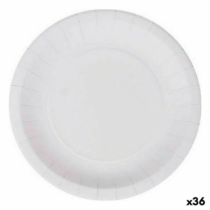 Set de farfurii Algon De unică folosință Carton Alb 25 Piese 20 cm (36 Unități)