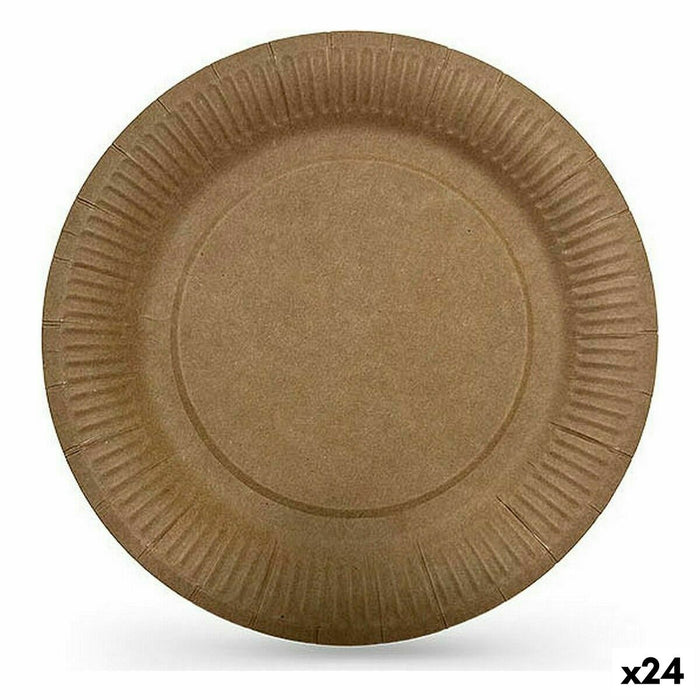 Set de farfurii Algon De unică folosință hârtie kraft 10 Piese 20 cm (24 Unități)