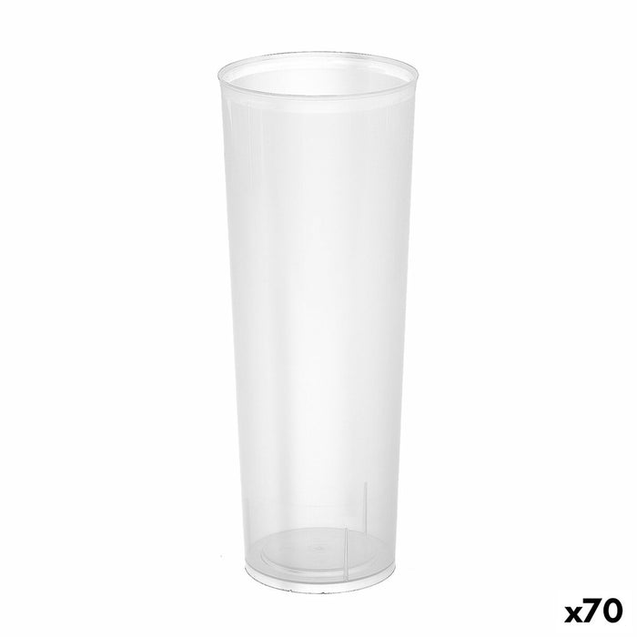 Set de pahare refolosibile Algon Conductă, tub Transparent 6 Piese 300 ml (70 Unități)