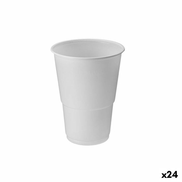 Set de pahare refolosibile Algon Plastic Alb 15 Piese 330 ml (24 Unități)
