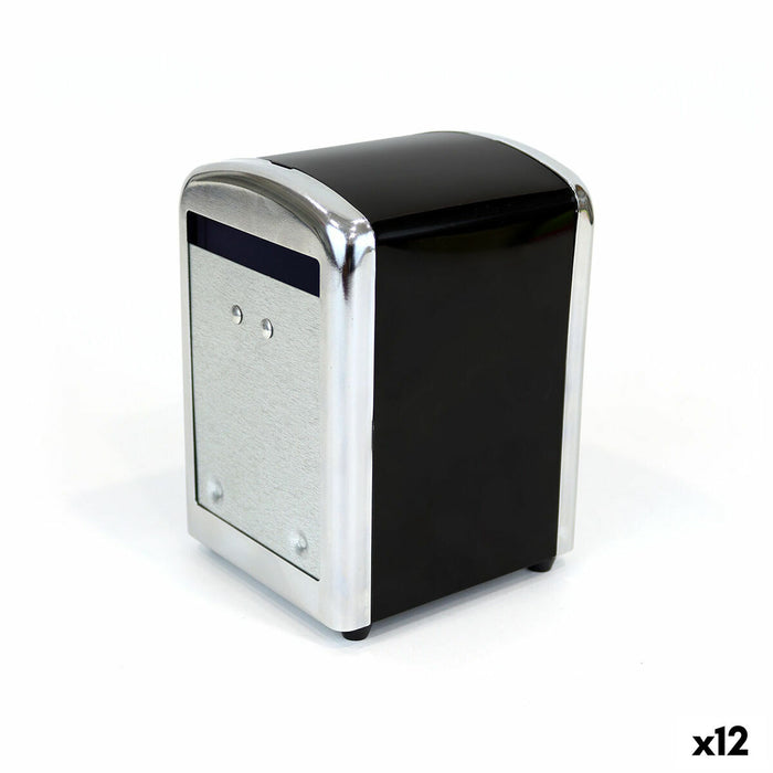 Suport de șervețele Quttin Negru 10,6 x 9,6 x 13,9 cm Han (12 Unități)
