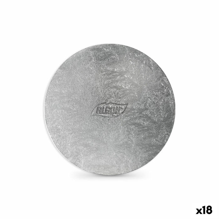 Stativ pentru prăjituri Algon Argintiu 30 x 30 x 1,5 cm Rotund (18 Unități)