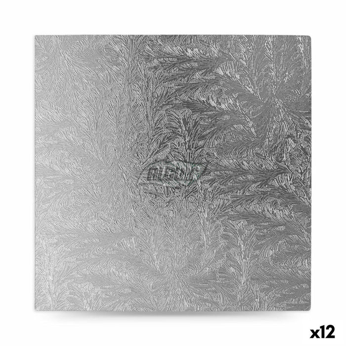 Stativ pentru prăjituri Algon Argintiu 40 x 40 x 1,5 cm Pătrat (12 Unități)
