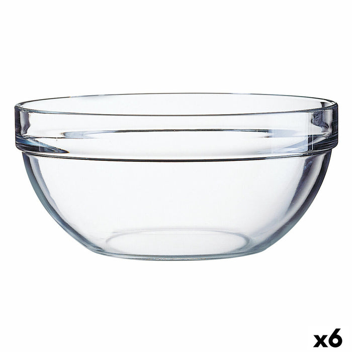 Salatieră Luminarc Transparent Sticlă (20 cm) (6 Unități)
