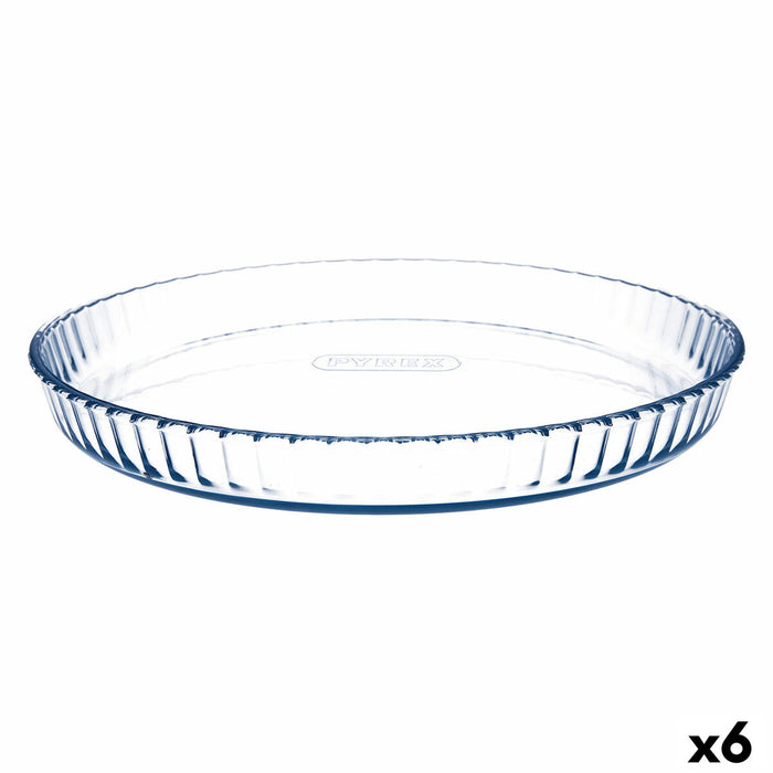 Formă pentru cuptor Pyrex Classic Vidrio Plat Rotund Transparent Sticlă 6 Unități 31 x 31 x 4 cm