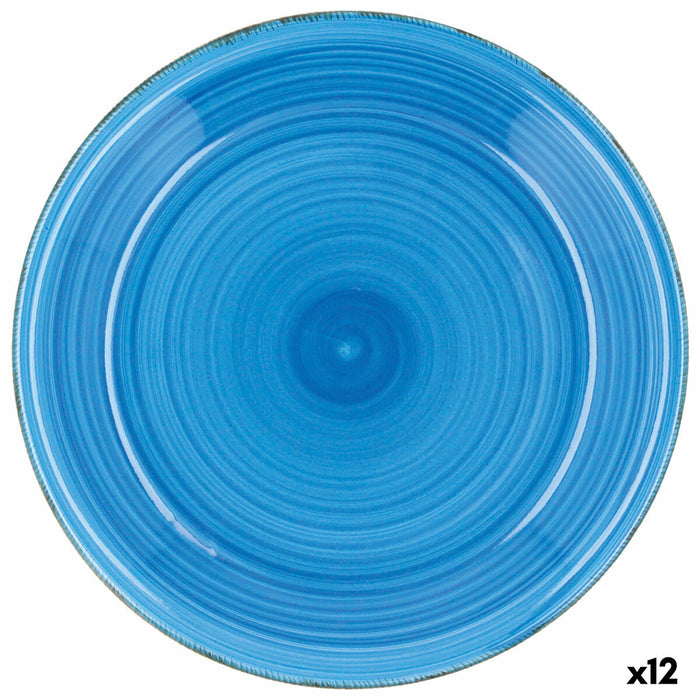 Platou Plat Quid Vita Azul Albastru Ceramică Ø 27 cm (12 Unități)