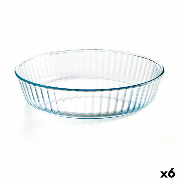 Formă pentru cuptor Ô Cuisine Rotund 26 x 26 x 5,9 cm Transparent (6 Unități)