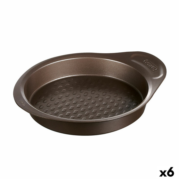 Formă pentru cuptor Pyrex Asimetria Rotund Negru Ø 26 cm (6 Unități)