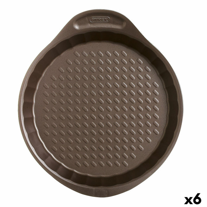 Formă pentru cuptor Pyrex Asimetria Rotund Negru Plat 30 x 4 cm (6 Unități)