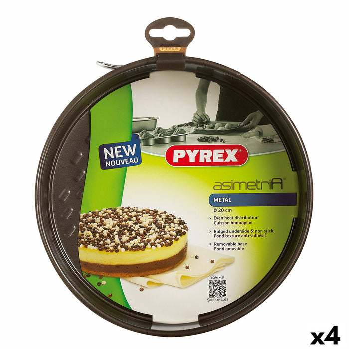 Formă pentru cuptor Pyrex Asimetria Rotund Metal 4 Unități 20 cm