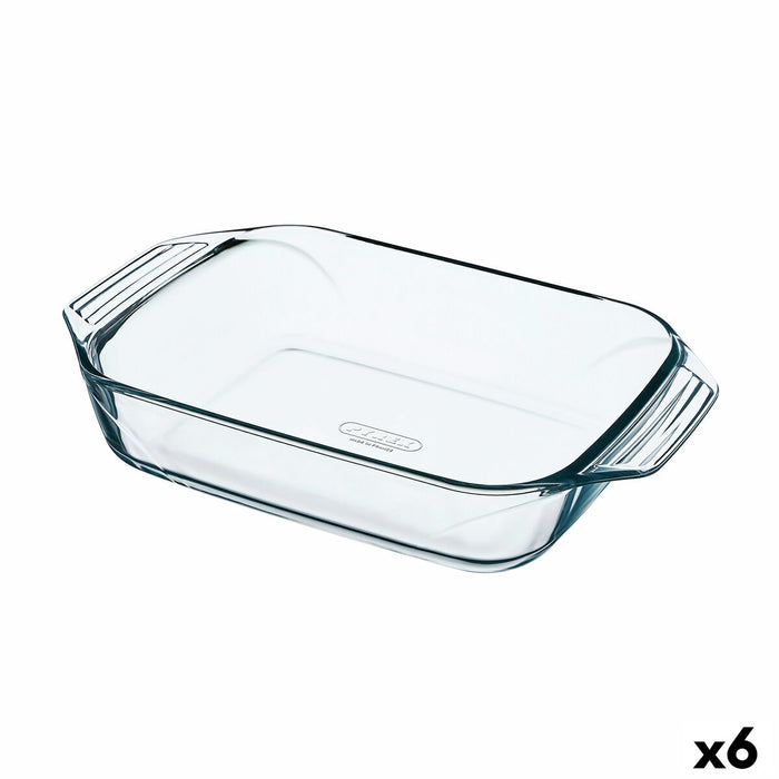 Vas pentru Cuptor Pyrex Irresistible Dreptunghiular Transparent Sticlă 6 Unități 31,5 x 19,7 x 6,4 cm
