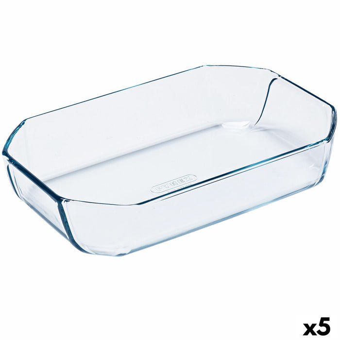 Vas pentru Cuptor Pyrex Inspiration Dreptunghiular 30 x 20 x 6,45 cm Transparent Sticlă (5 Unități)