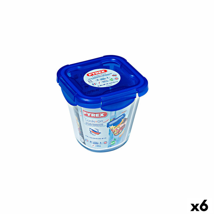 Cutie pentru prânz ermetică Pyrex Cook & go Transparent Sticlă (800 ml) (6 Unități)