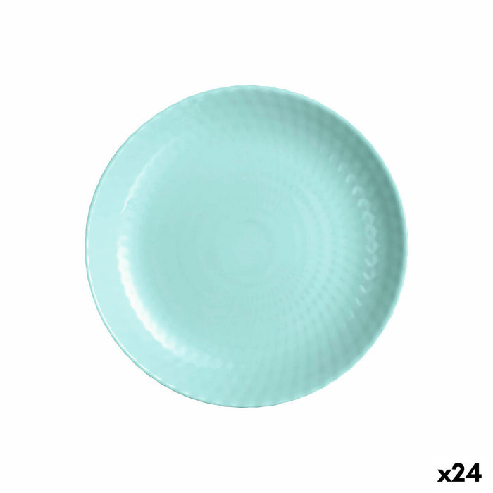 Farfurie pentru desert Luminarc Pampille Turquoise Sticlă (19 cm) (24 Unități)