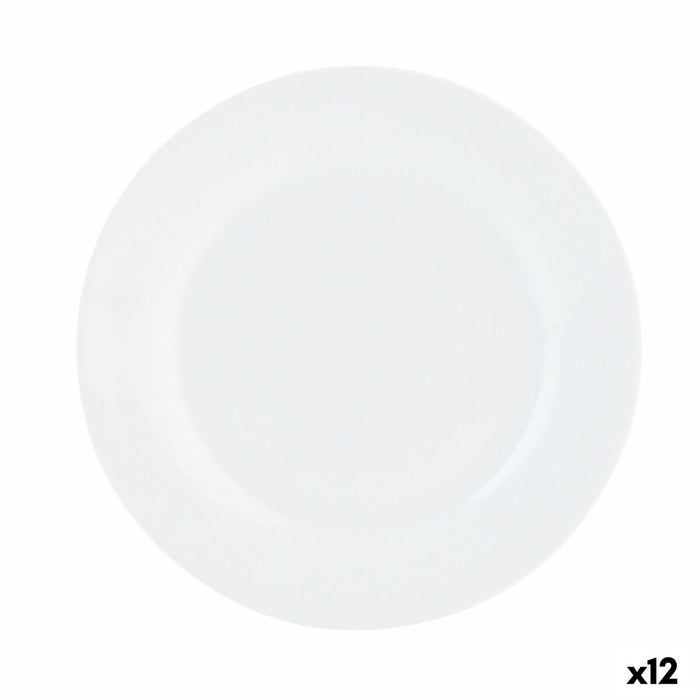 Platou Plat Quid Basic Alb Ceramică 23 cm (12 Unități)