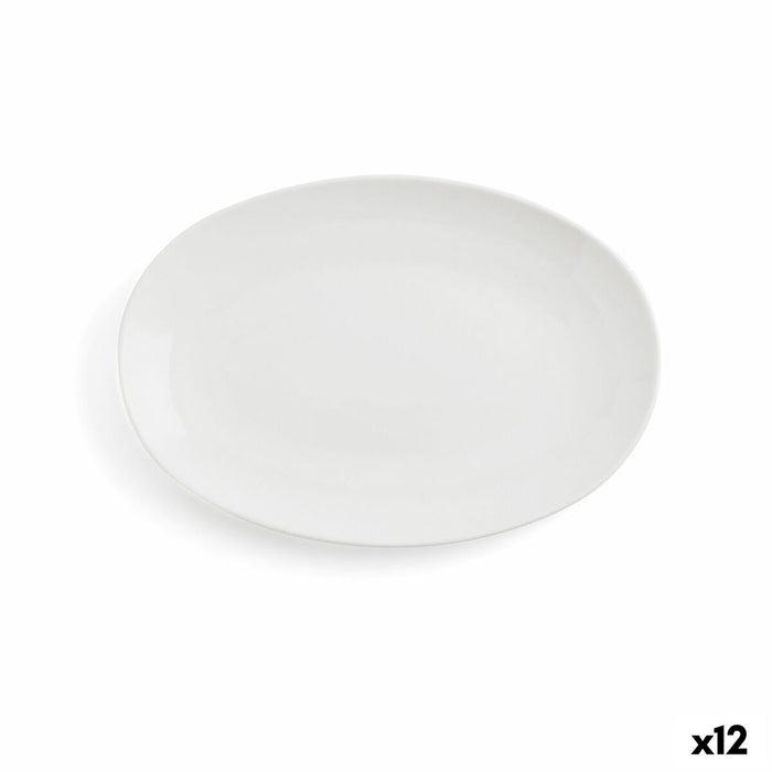 Platou pentru Servire Ariane Vital Coupe Oval Ceramică Alb (Ø 26 cm) (12 Unități)