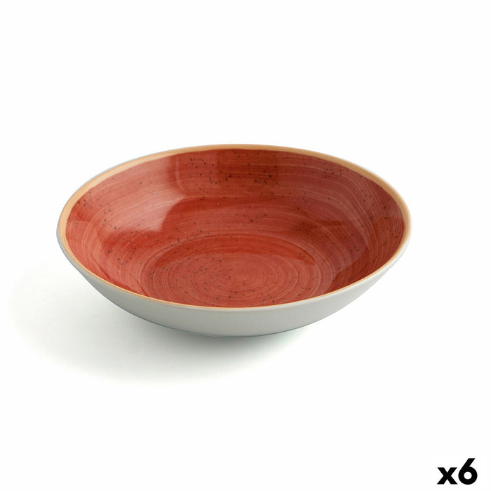 Farfurie Adâncă Ariane Terra Ceramică Roșu (Ø 21 cm) (6 Unități)