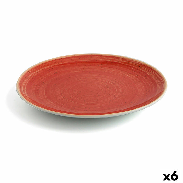 Platou Plat Ariane Terra Roșu Ceramică Ø 31 cm (6 Unități)