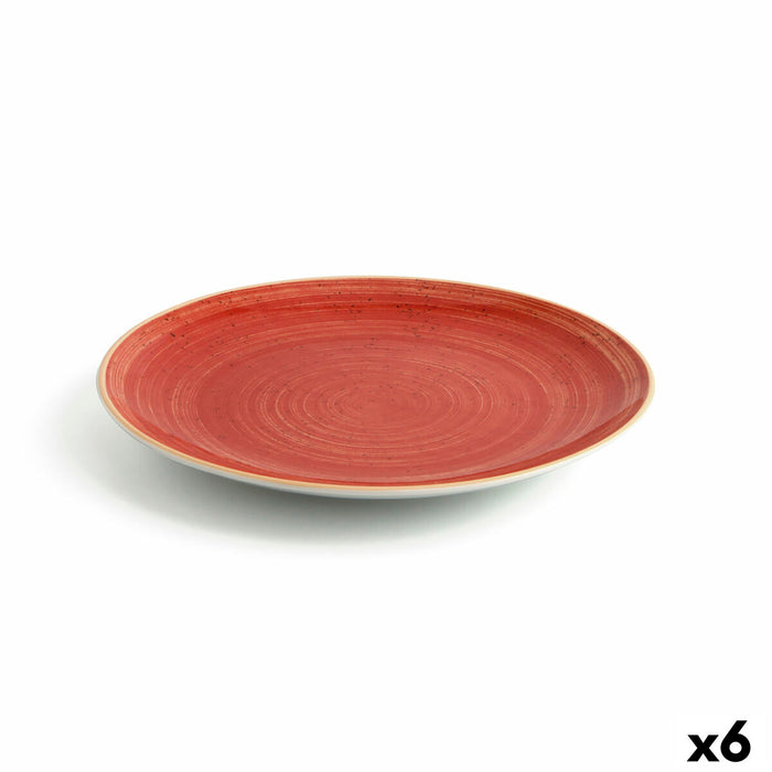 Platou Plat Ariane Terra Roșu Ceramică Ø 27 cm (6 Unități)