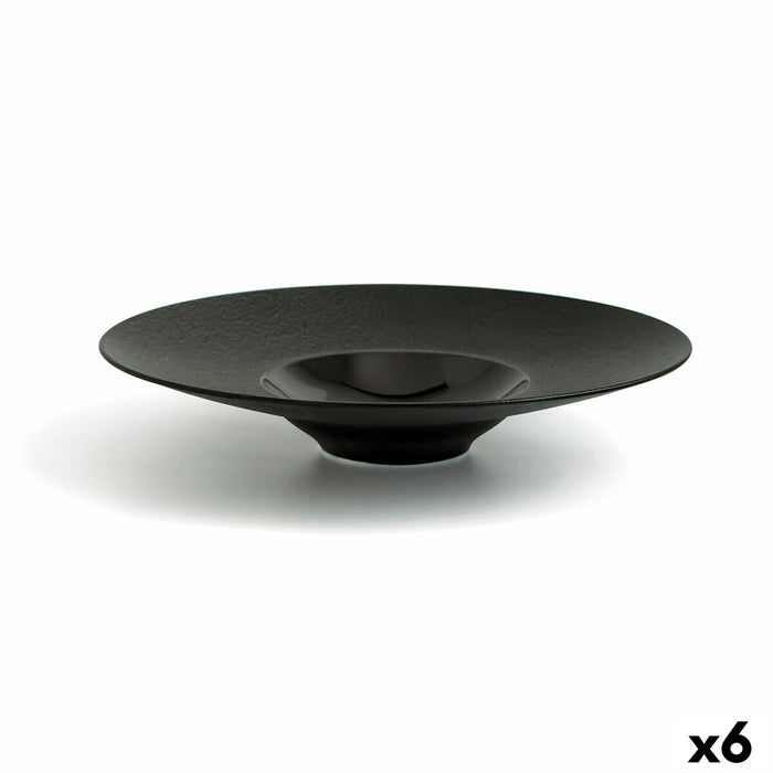 Farfurie Adâncă Ariane Gourmet Ceramică Negru (Ø 28 cm) (6 Unități)