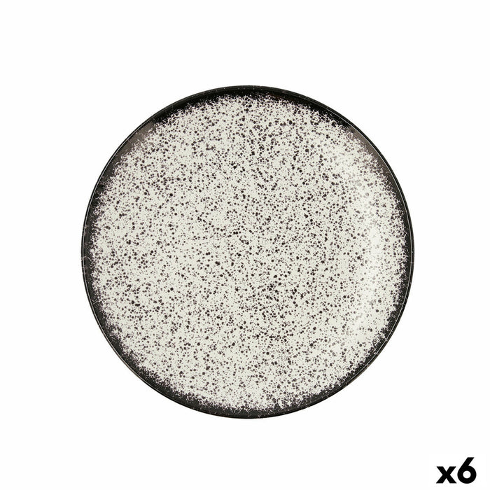 Platou Plat Ariane Rock Negru Ceramică Ø 27 cm (6 Unități)