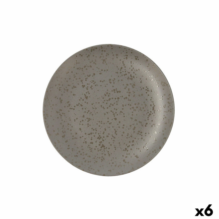 Platou Plat Ariane Oxide Gri Ceramică Ø 24 cm (6 Unități)