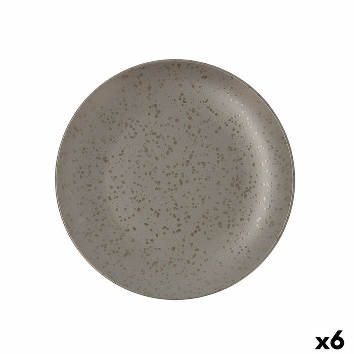 Platou Plat Ariane Oxide Gri Ceramică Ø 27 cm (6 Unități)