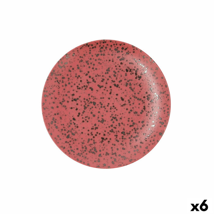 Platou Plat Ariane Oxide Roșu Ceramică Ø 24 cm (6 Unități)