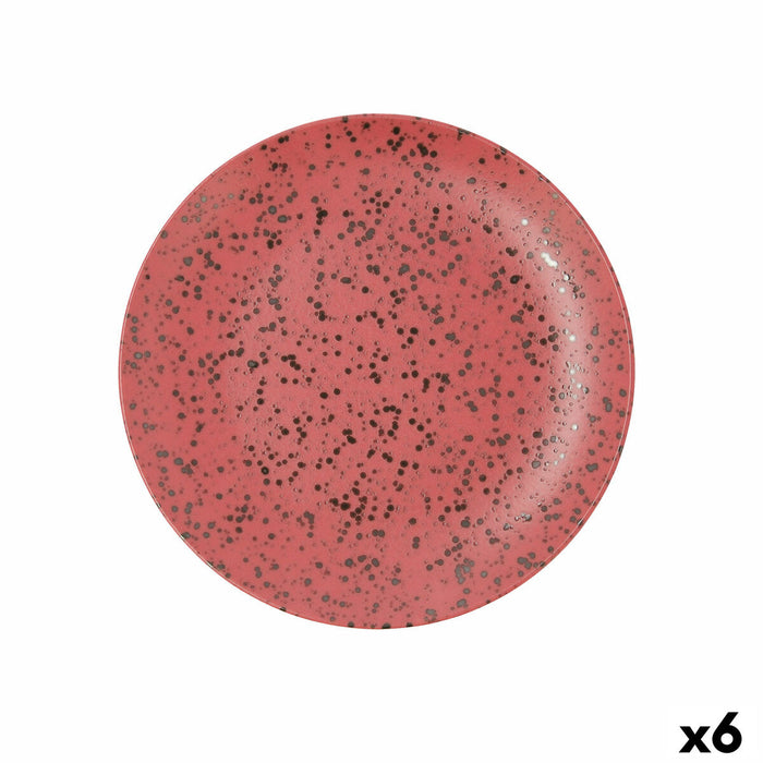 Platou Plat Ariane Oxide Roșu Ceramică Ø 27 cm (6 Unități)